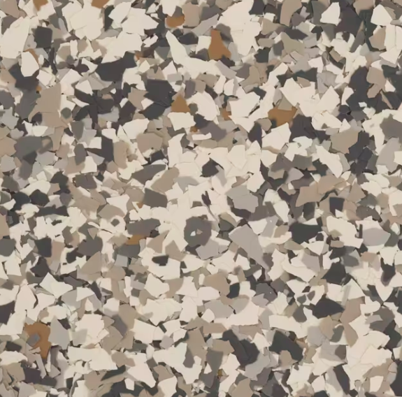 Mushroom epoxy flake color sample