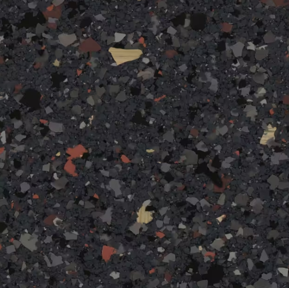 Blacktop partial flake color sample