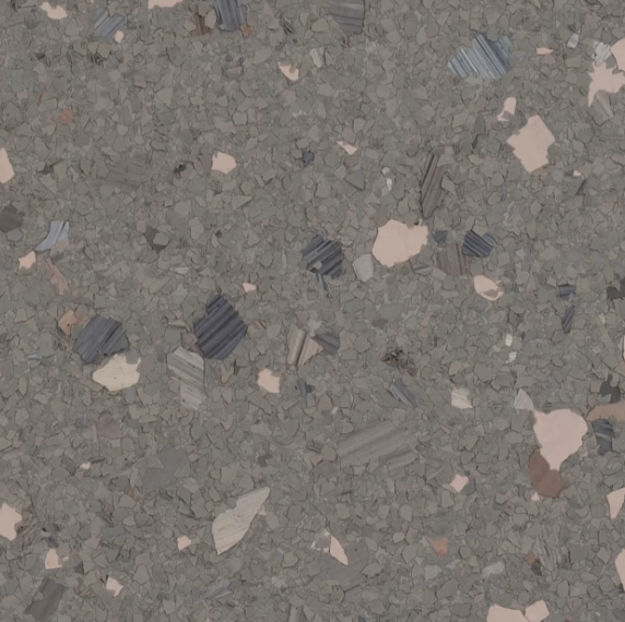 Rosebud partial flake color sample