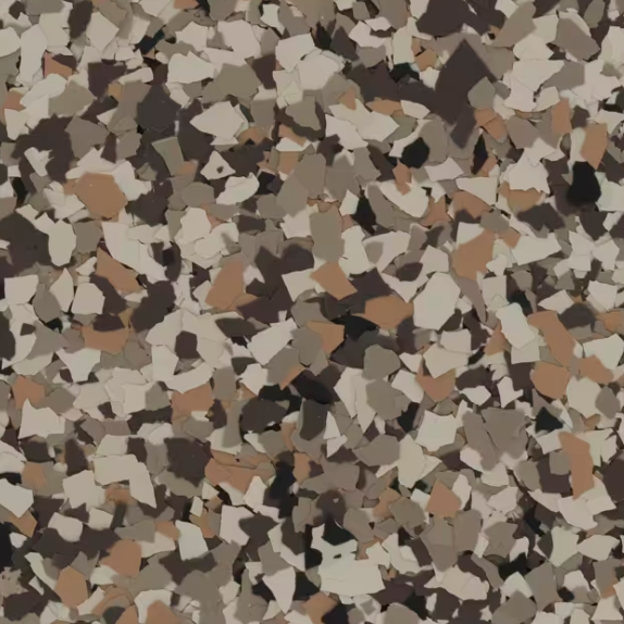 Woodland epoxy flake color sample